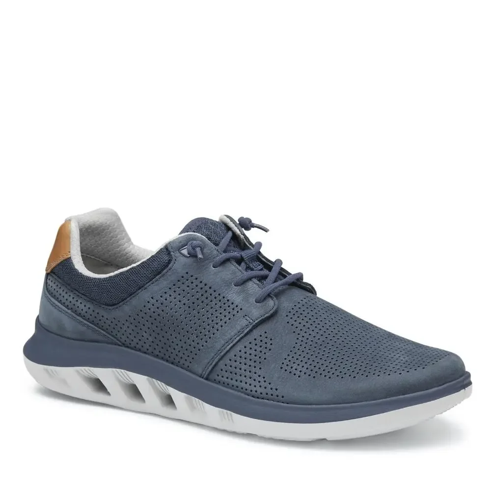 JOHNSTON & MURPHY MEN'S MOVE PLAIN TOE SHOE, NAVY NUBUCK, 8.5 M
